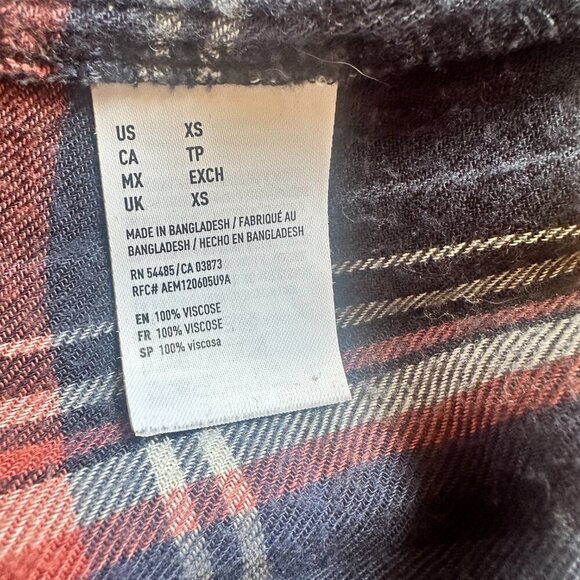 AMERICAN EAGLE SET of 2 Flannels - XS/S - Picture 9 of 10